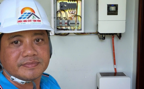 Điện mặt trời 8.1kwp . Lưu trữ 16kwh